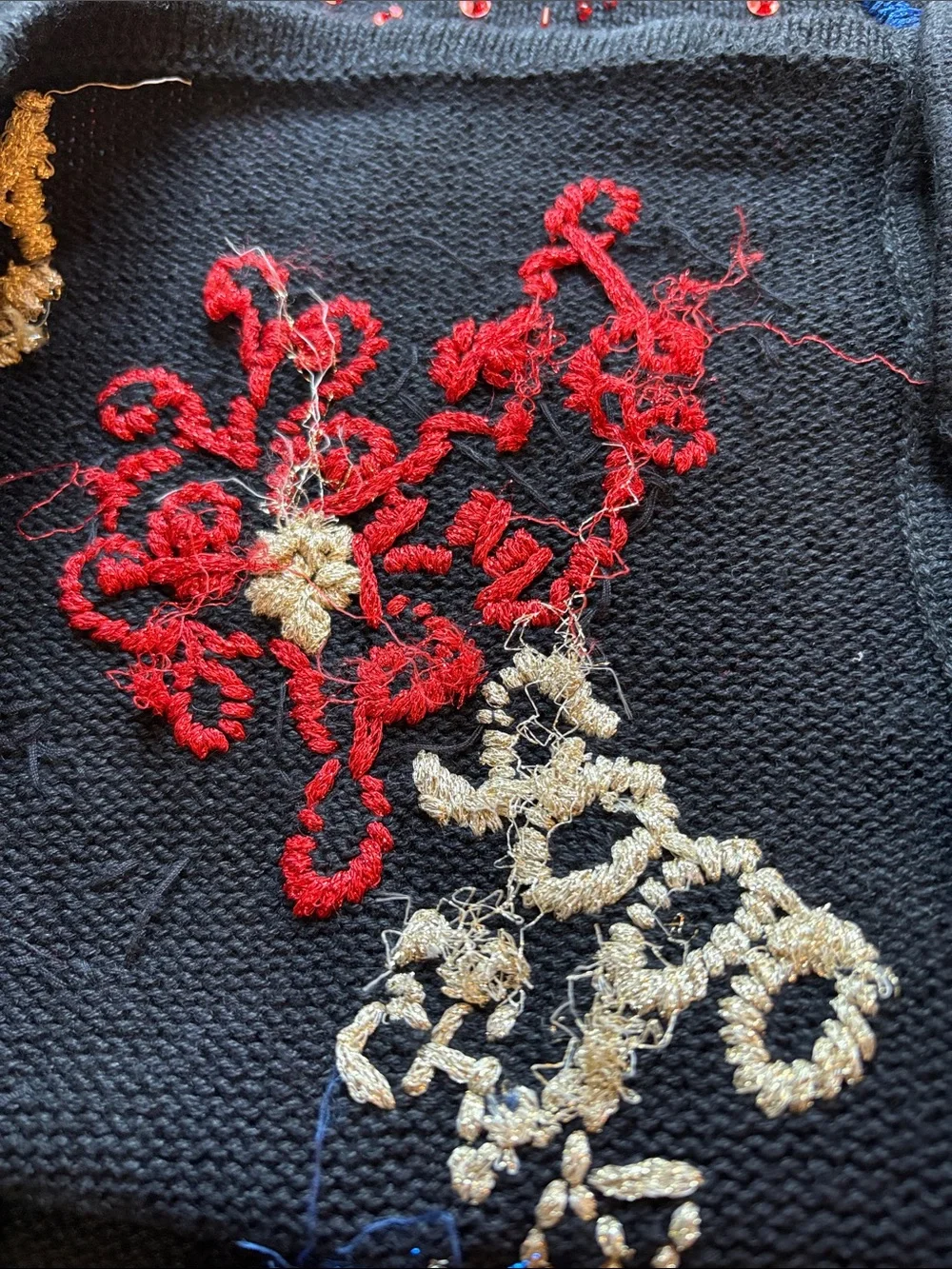 Tiara vintage 2000s cardigan with sequins and embroidery